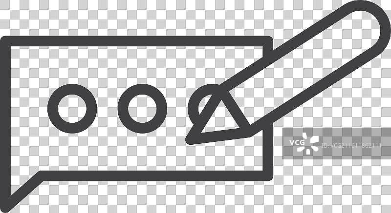 白色背景上的反馈图标集图片素材