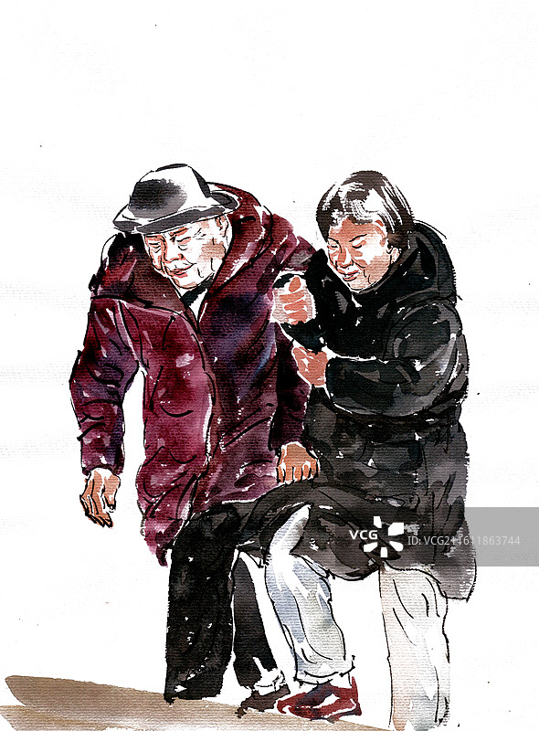 搀扶的母女图片素材