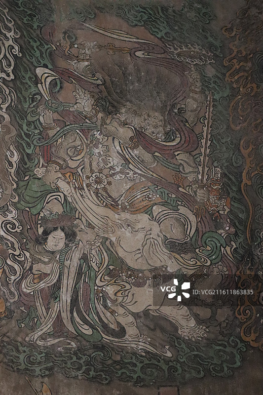 水陆画瑰宝：山西运城稷山县青龙寺壁画图片素材