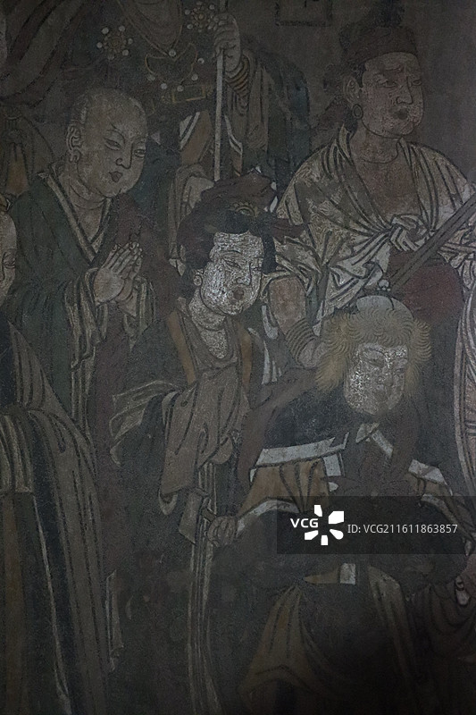 水陆画瑰宝：山西运城稷山县青龙寺壁画图片素材