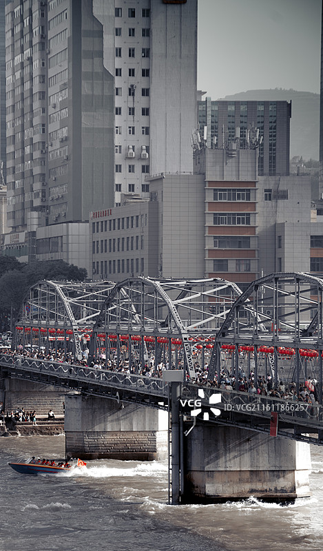 中山桥掠影图片素材