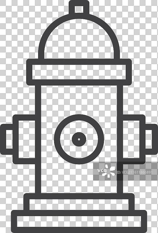 白色背景上的消防栓图标集图片素材