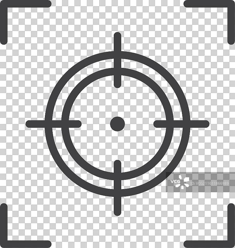 白色背景上的焦点图标集图片素材