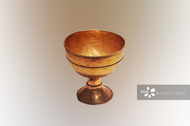 高足金杯，隋 大业四年，1957年陕西西安李静训墓出土，中国国家博物馆藏图片素材