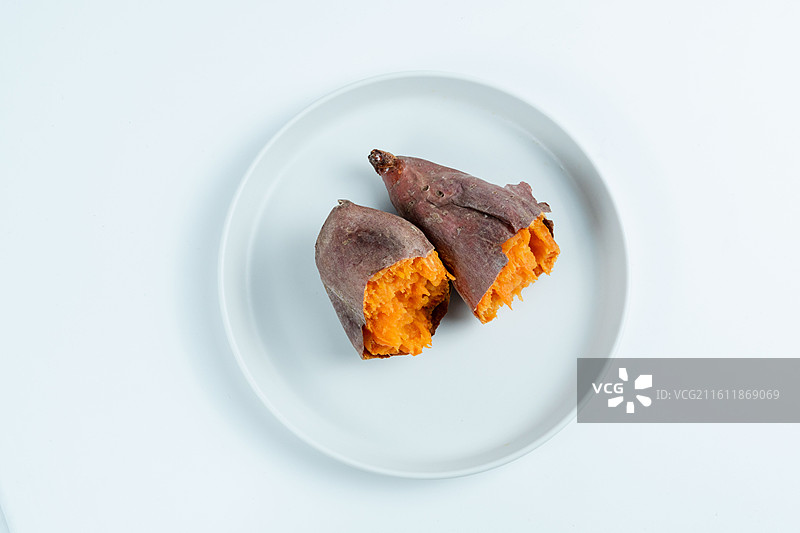 美食静物摄影——香甜烤红薯图片素材
