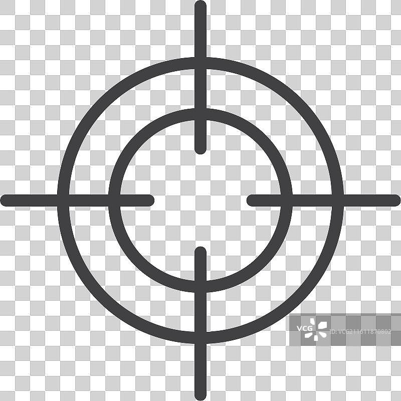 白色背景上的枪靶图标集图片素材