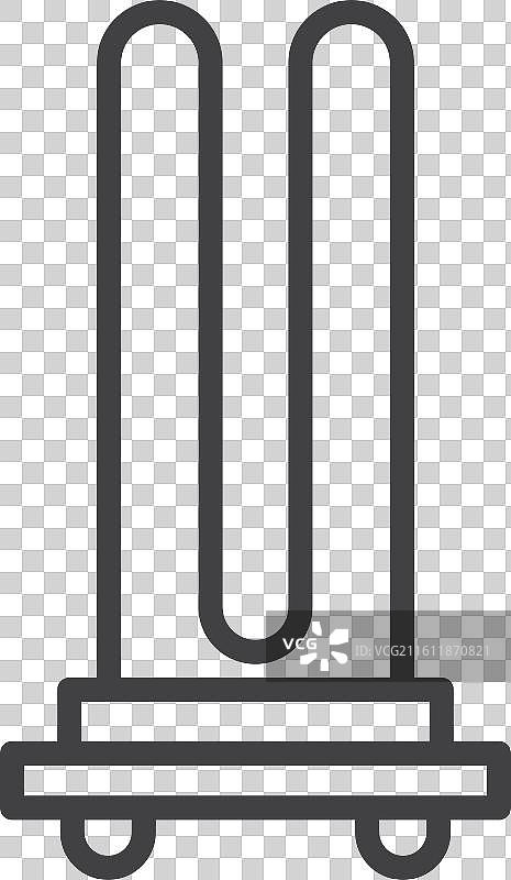 白色背景上的加热元件图标集图片素材