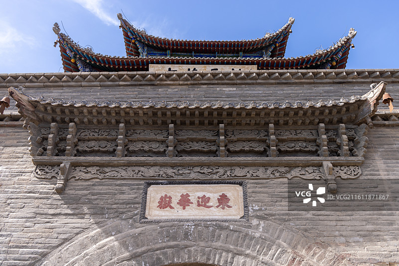 甘肃酒泉肃州区 酒泉鼓楼 东迎华岳图片素材