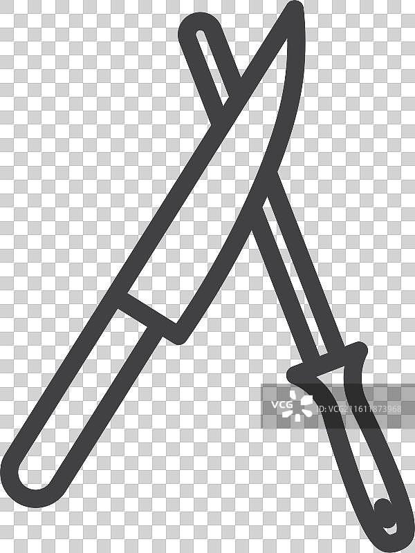 刀具磨砺器图标，白色背景图片素材