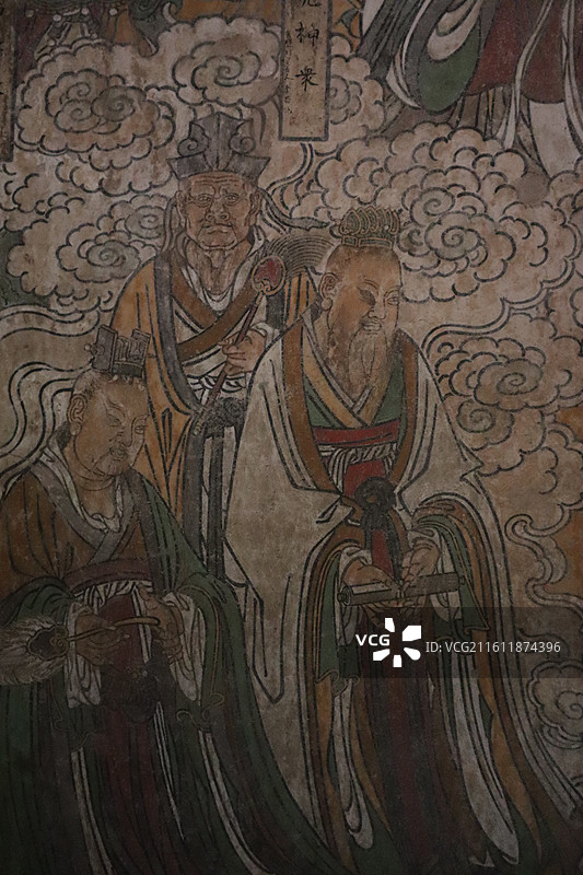 水陆画瑰宝：山西运城稷山县青龙寺壁画图片素材