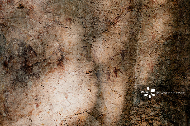 沧源崖画特写图片素材