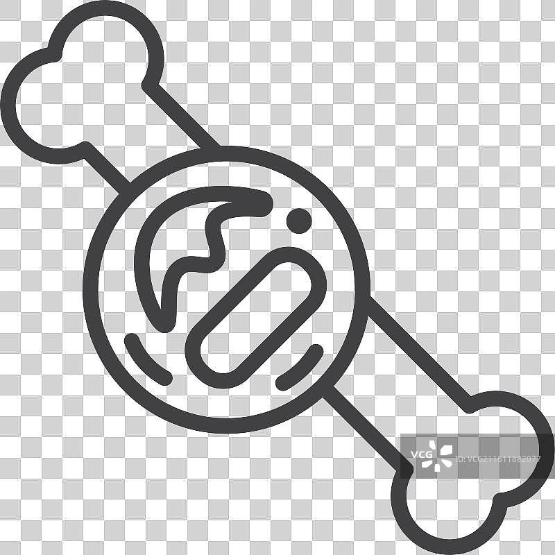 白色背景上的多发性骨髓瘤图标集图片素材