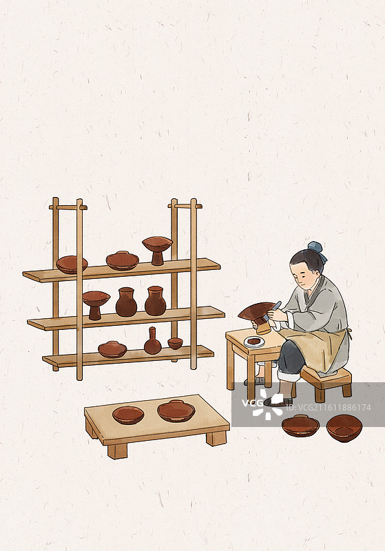 漆器制作之四髹漆阴干漆图片素材