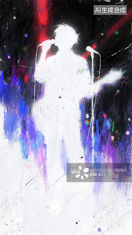 【AI数字艺术】梦幻芭蕾舞者光影艺术图图片素材