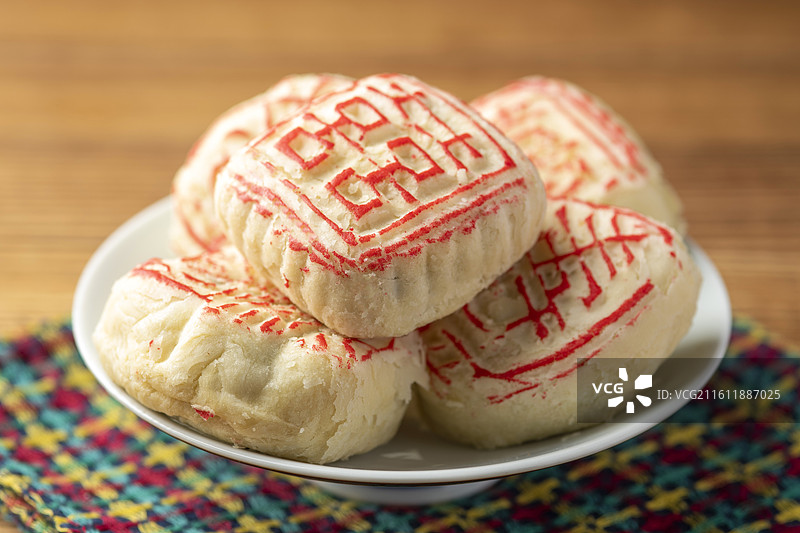 喜字白皮糕点图片素材