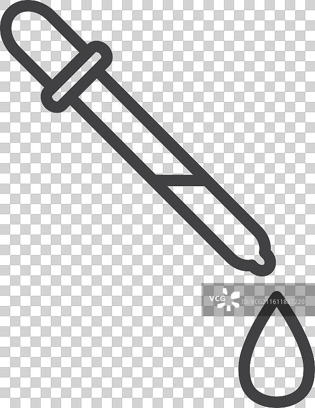 白色背景上的滴管图标集图片素材