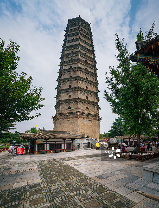 陕西宝鸡法门寺风光图片素材