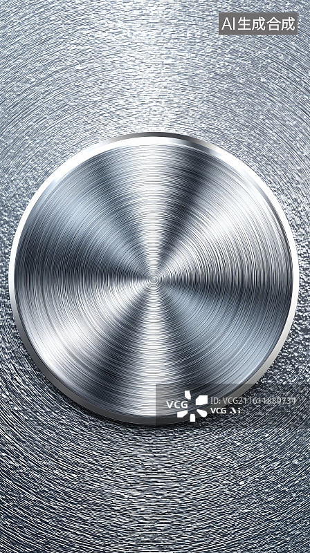 【AI数字艺术】金属圆形面板特写图片素材