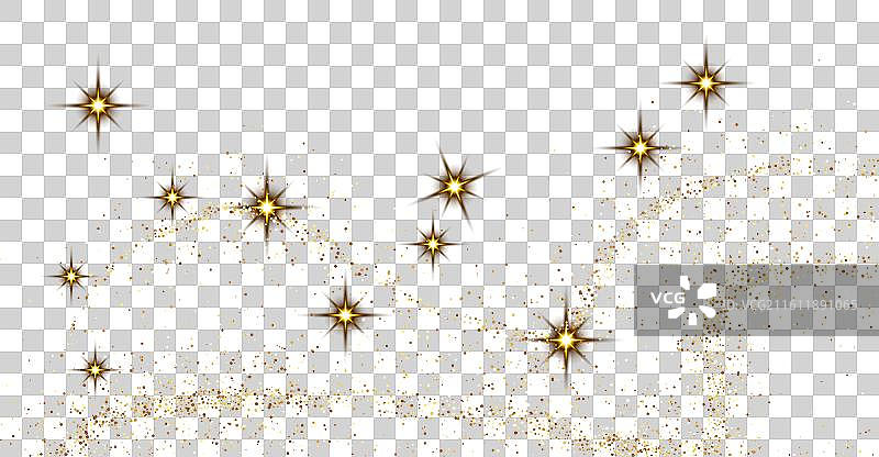 金色的闪光纸屑波浪和星尘图片素材