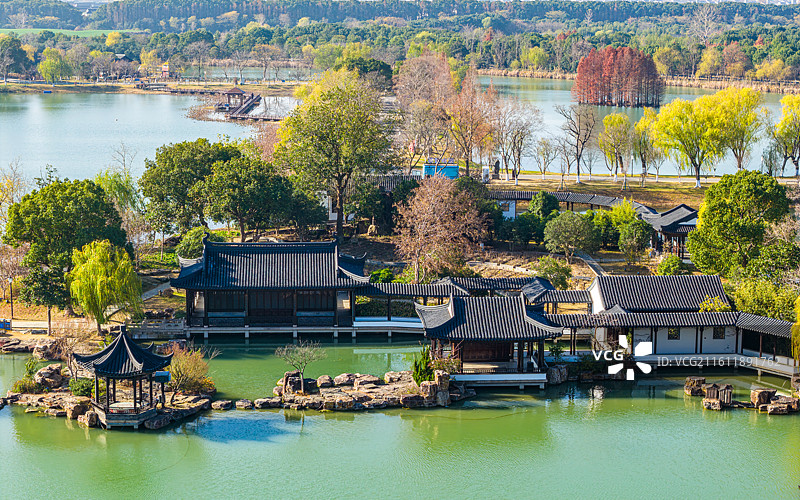 常熟尚湖景区秋季风光图片素材