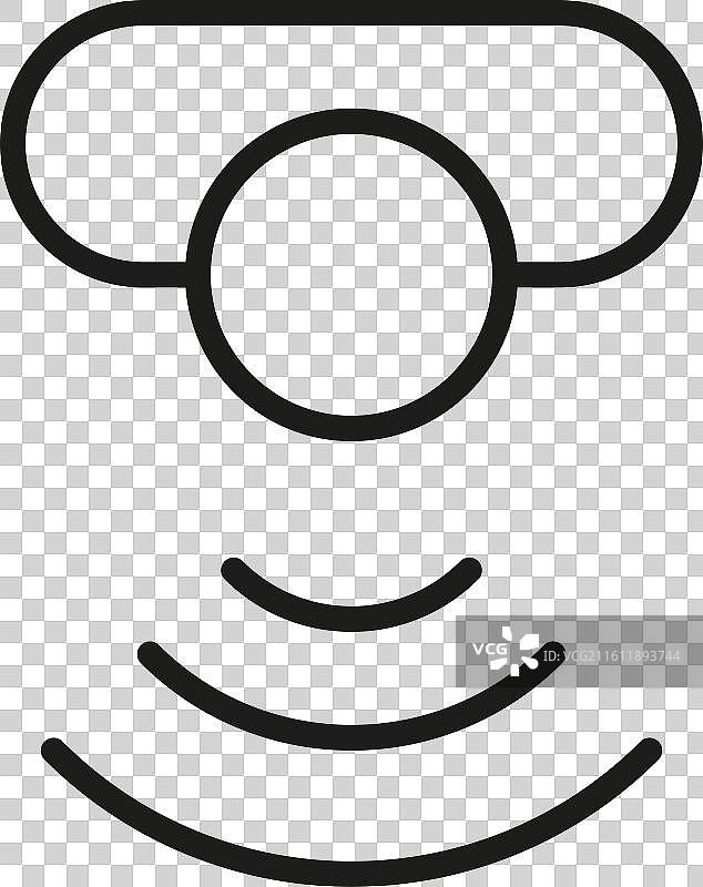 传感器图标集，白色背景图片素材