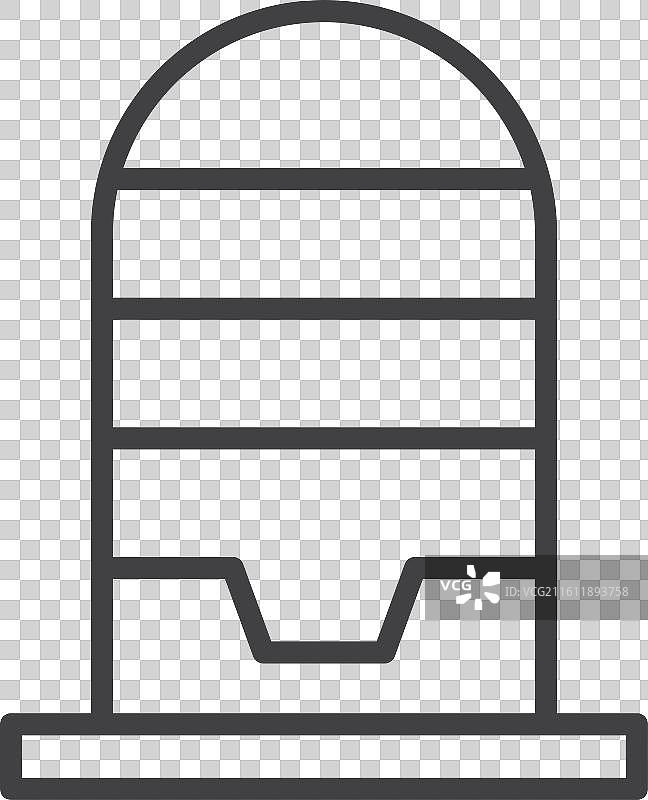 白色背景下的粮仓图标集图片素材