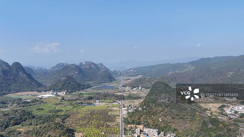 英德九龙镇英西峰林航拍风景图片素材