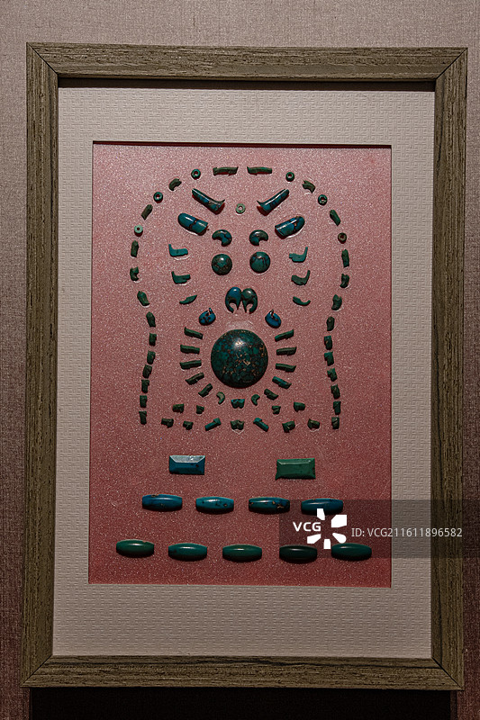 春秋 绿松石剑鞘嵌饰 苏州市真山东周墓地出土 苏州博物馆图片素材