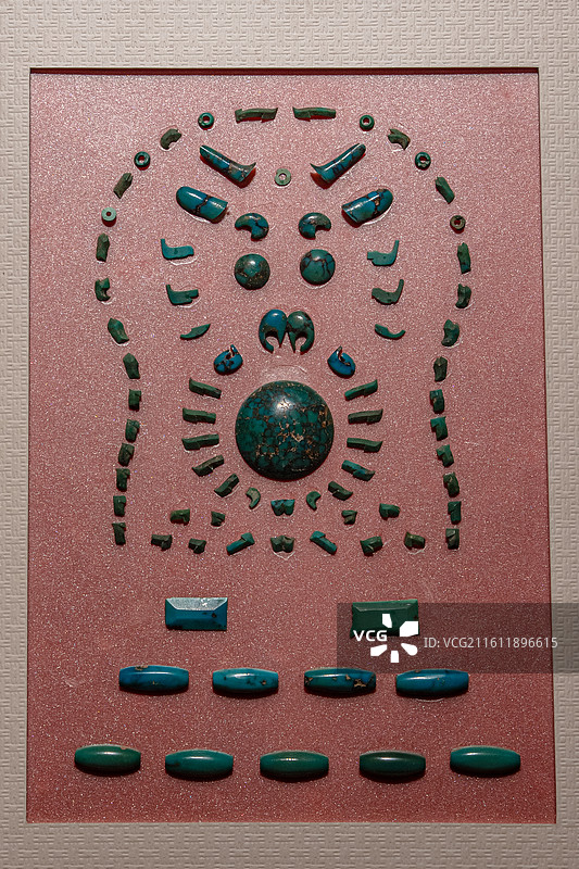 春秋 绿松石剑鞘嵌饰 苏州市真山东周墓地出土 苏州博物馆图片素材