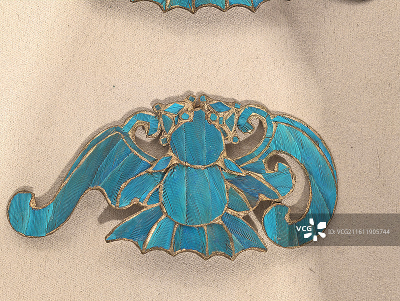 点翠《延禧攻略》 横店欢娱影视的传统工艺首饰图片素材