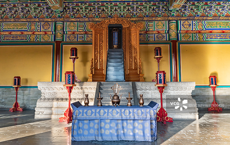 北京天坛皇乾殿内部神龛图片素材