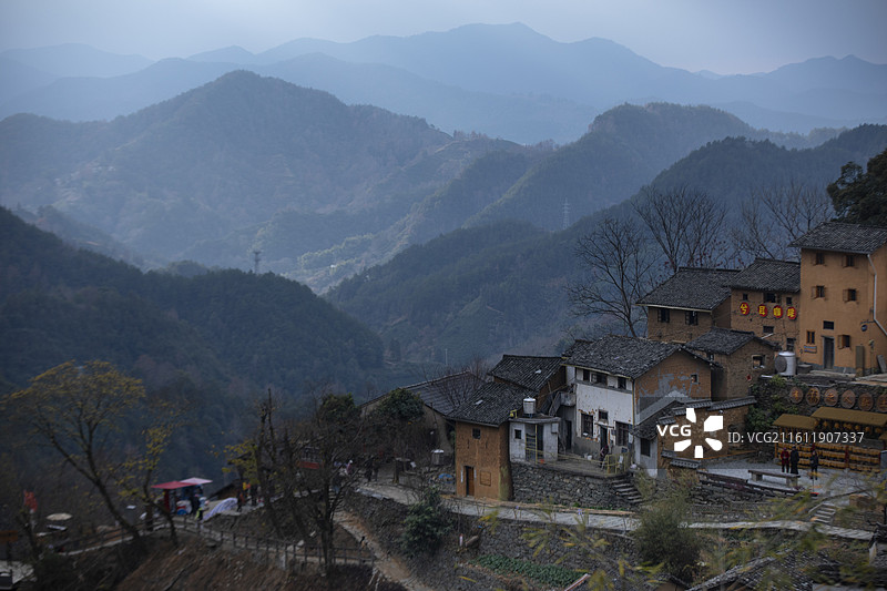 初冬阳产土楼图片素材