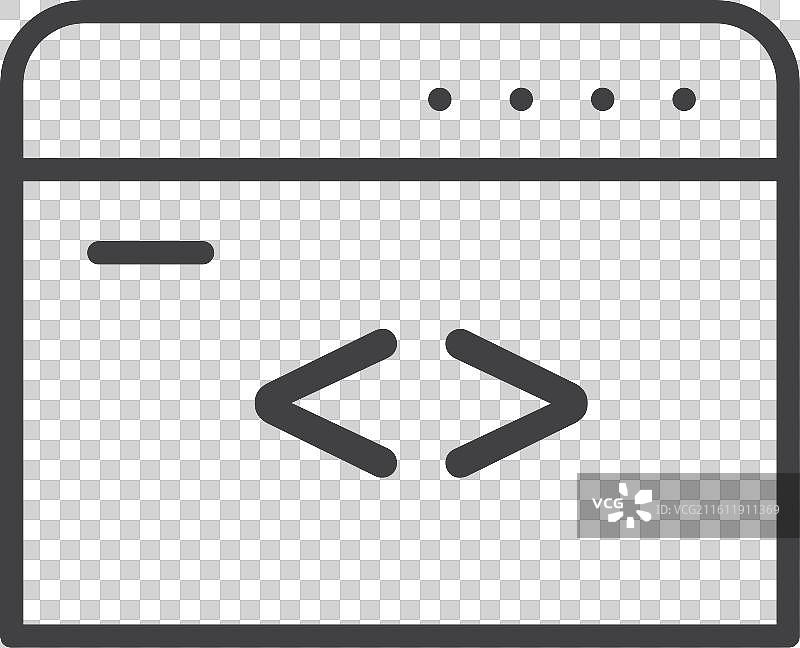 白色背景上的网页代码图标集图片素材