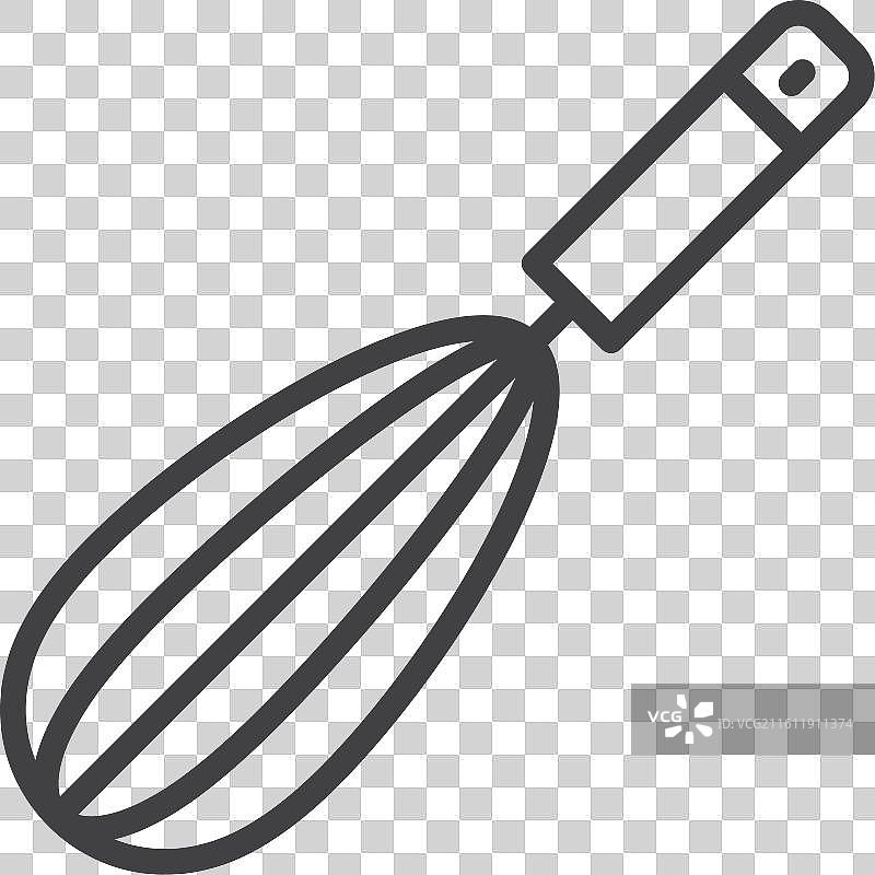 白色背景上的打蛋器图标集图片素材