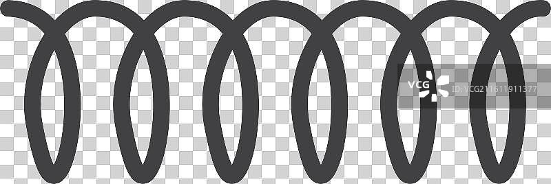 白色背景上的线圈图标集图片素材