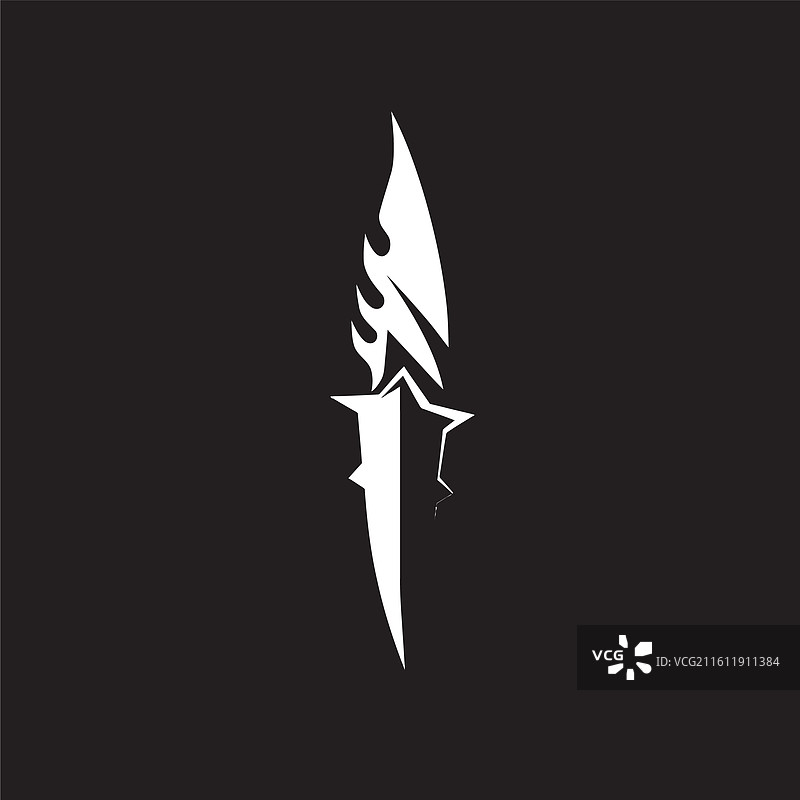 精炼的乌木执法者战斗刀图形图片素材