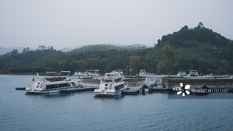 成都东部新区三岔湖马鞍山港口图片素材
