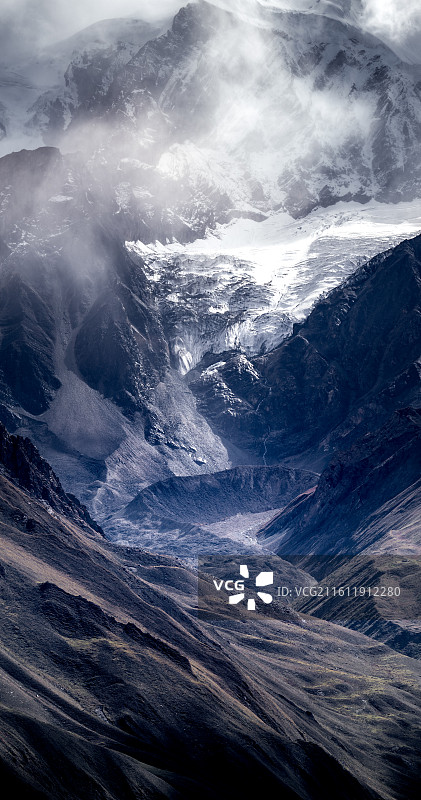 中国西藏贡当县喜马拉雅大峡谷图片素材