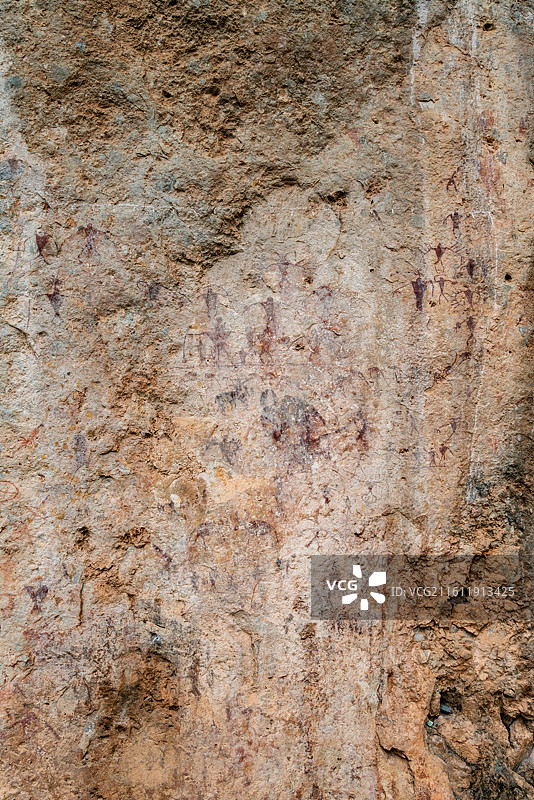 沧源崖画特写图片素材
