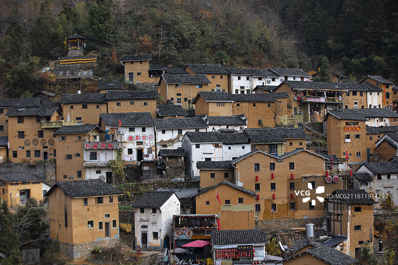 初冬阳产土楼图片素材