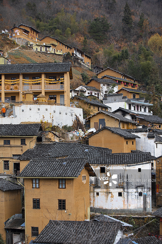 初冬阳产土楼图片素材
