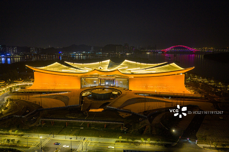 航拍广东广州南沙前峰村，广州南沙国际金融〔IFF〕永久会址图片素材