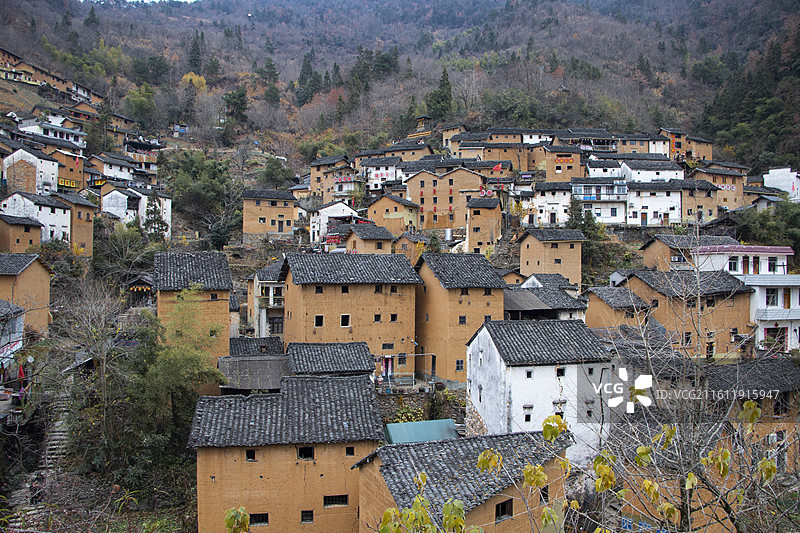 初冬阳产土楼图片素材