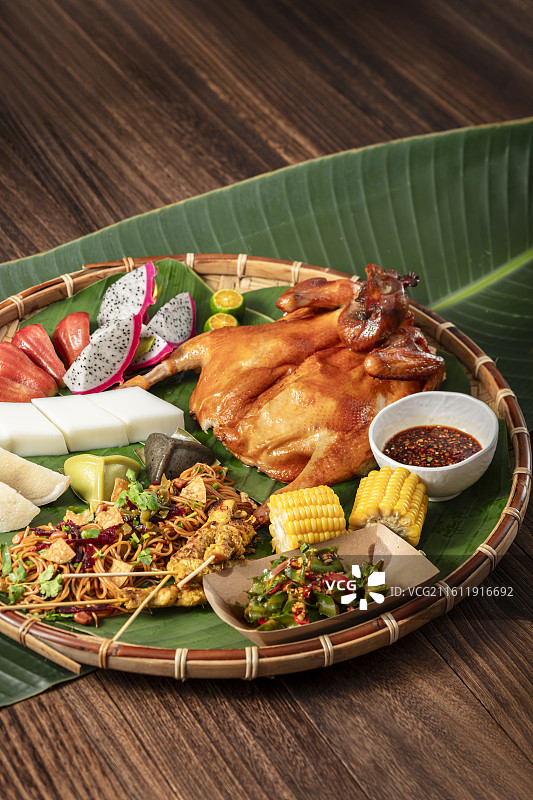 海南烧鸡簸箕饭图片素材