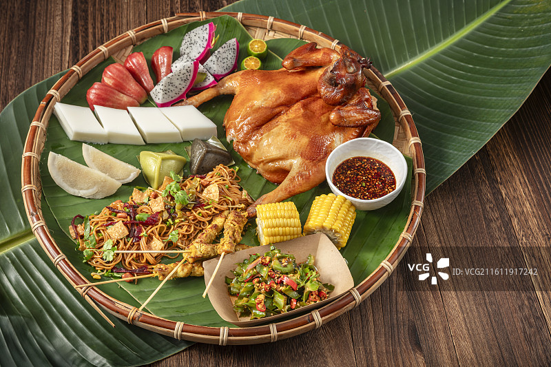 海南烧鸡簸箕饭图片素材