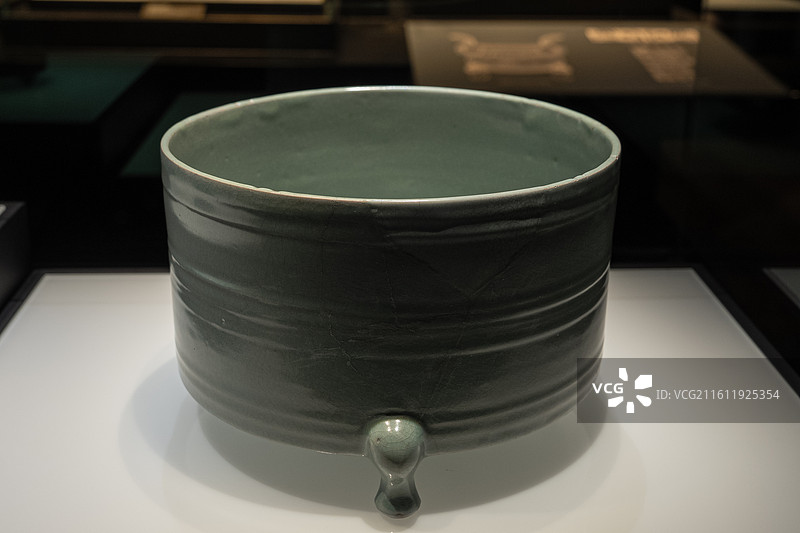 北宋 汝窑瓷樽式炉 大英博物馆图片素材