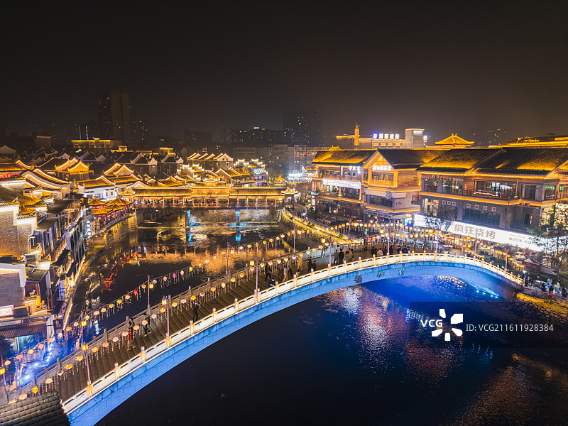 湖南郴州裕后街夜景图片素材