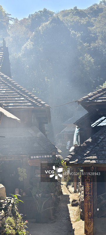 云南普洱澜沧拉祜族自治县景迈山～糯干古寨图片素材