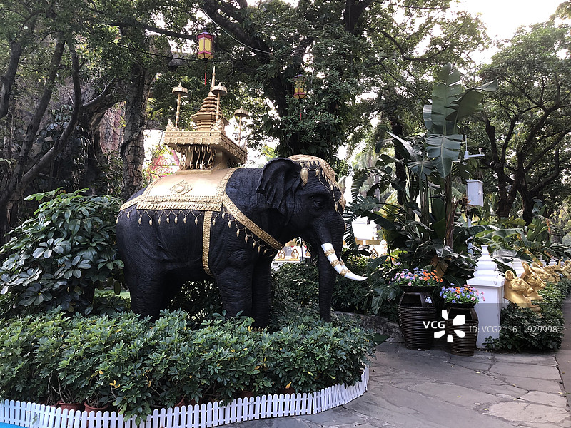 锦绣中华民俗村的大象雕塑图片素材