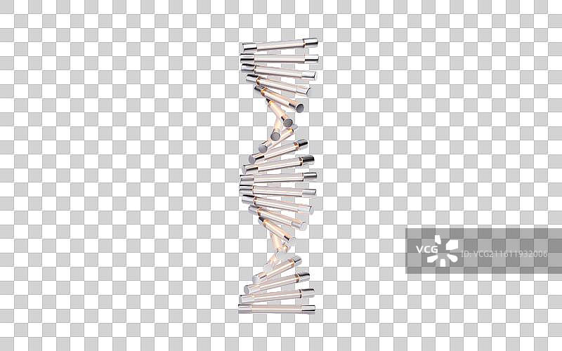 创意螺旋基因DNA结构三维渲染图片素材